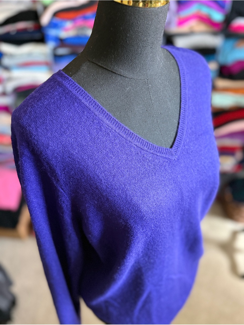 Charter Club Deep Purple V-Neck Sweater